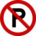 rambu dilarang parkir
