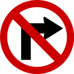 rambu dilarang belok kanan